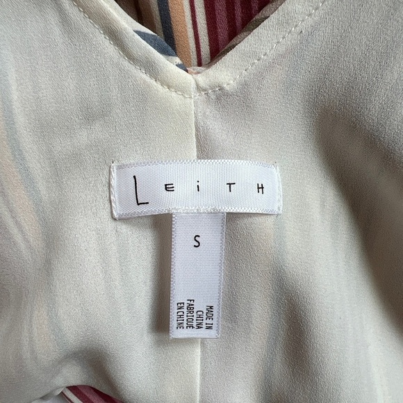 Leith Striped Ruffle Wrap Dress - Picture 6 of 8